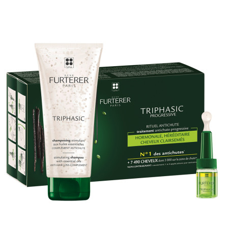 Rene Furterer - Triphasic Progressive 8 Vials + Triphasic Stimulating Shampoo