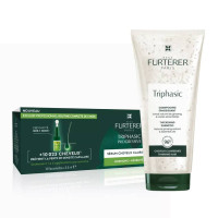 Rene Furterer - Triphasic Progressive Hair Loss Treatment  16 Vials and Triphasic Shampoo 250ml