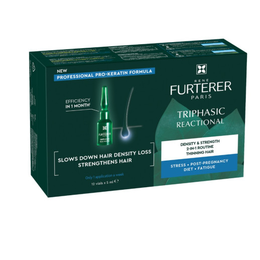 Rene Furterer - Triphasic Reactional Anti-Volume Loss Ritual 12 x 5ml with Triphasic Shampoo 200ml Rene Furterer - Triphasic Reactional Anti-Volume Loss Ritual 12 x 5ml with Triphasic Shampoo 200ml